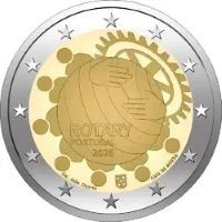 2 Евро Португалия 100-летие Ротари фонда в Португалии (2026 года) 2 Евро Португалия 100-летие Ротари фонда в Португалии (2026 года)